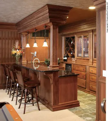 Rustic Entertainment Space Renovation by Dreamstyle Remodeling