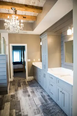 Transitional Rustic Bathroom by Great Kitchens & Baths