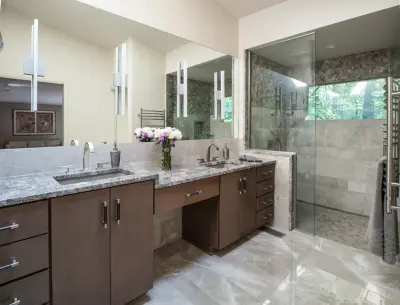 Diverse Master Bathroom for Accessible Living by Adam Gibson Design