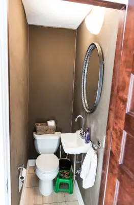 Compact Powder Room by Adam Gibson Design