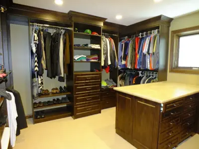 Generous Closet with Plenty of Storage by Stephanie Bruntz Designs