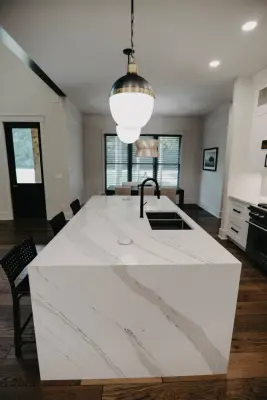 Spacious Open Kitchen and Dining Area by Corvin's Floor Coverings & Cabinetry