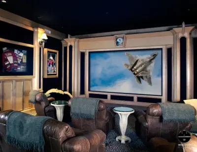 Athletic-Themed Theater by Wiscomb Design, LLC.