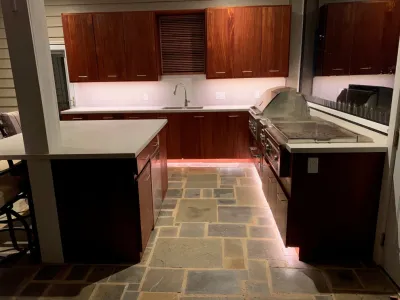 Outdoor kitchen by CMHP Design, LLC