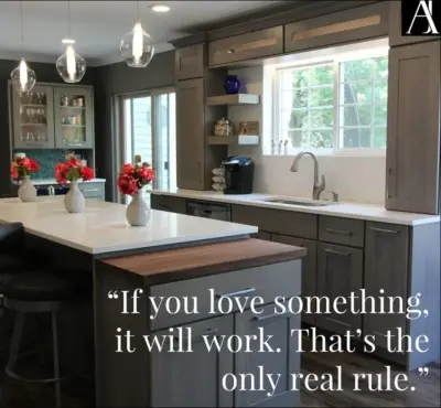 Aqua and Charcoal by Kitchen & Bath Designs By Leah LLC
