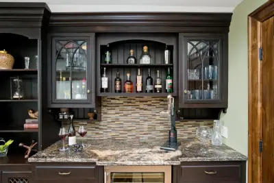 Personalized Home Bar — Kitchen Remodeling project by Merrick Kitchen & Bath, Ltd