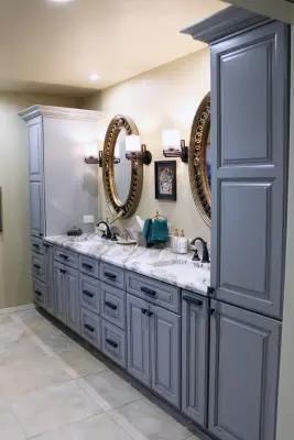 Serene Blue Bathroom — Kitchen Remodeling project by Angela Porter