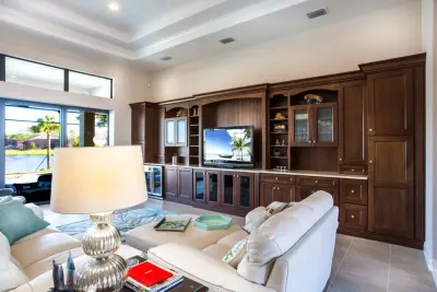 Coastal Retreat Entertainment Hub by DaVinci Kitchens, Bath, & Cabinetry