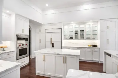 Cozy Transitional Kitchen and Entertainment Hub by DaVinci Kitchens, Bath, & Cabinetry