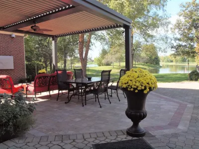 Smart Pergola Patio — Landscape Design project by Engledow Estates in Carmel
