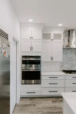 Contemporary Farmhouse Kitchen in Black and White by Studio H2O/PSC Distribution