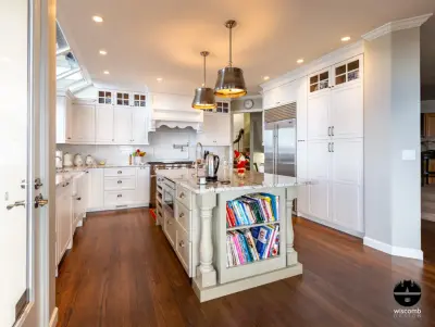 Bright Culinary Space by Wiscomb Design, LLC.