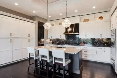 Glossy White Finish — Kitchen Remodeling project by Chris's Custom Cabinets
