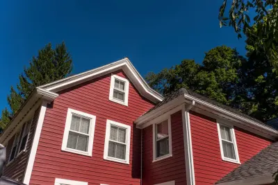 Installation of Everlast Composite Siding in Hopkinton, MA: 7-Inch Cabernet Red — Siding & Exterior Remodeling project by United Home Experts