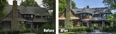 Chestnut Hill, MA Western Red Cedar Shingle Project — Siding & Exterior Remodeling project by United Home Experts