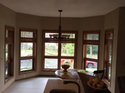 Interior window staining — House Painting Services project by Fine Finishes, Inc.