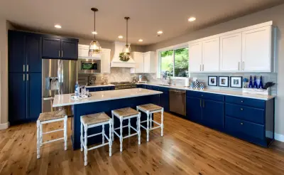 Bellevue Kitchen Cabinets — House Painting Services project by Jack's Ever GREEN Painting Corp.