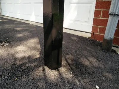 Logan Square rear metal porch restoration and painting by Windy City Painters