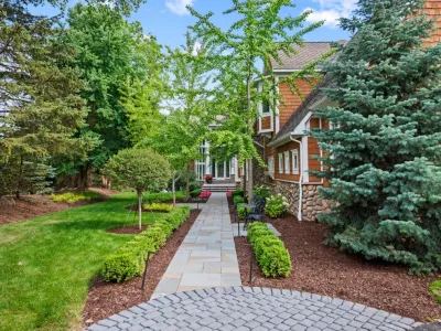 West Bloomfield, MI - Grand Front Entrance — Landscape Design project by Four Seasons Garden Center & Custom Landscape