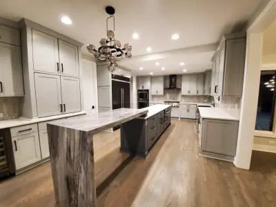 Bicolor Kitchen Cabinet Restoration | St. Charles, IL — House Painting Services project by Kora Pro Painting