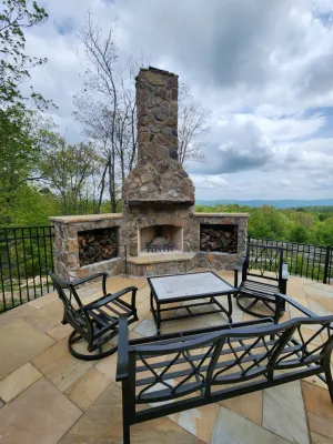 Mountain Rustic Pool and Patio in Dunlap TN — Landscape Design project by Full Circle Land Design, LLC