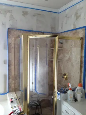 Bathroom Wallpaper Removal, Texturing, and Painting — House Painting Services project by Fresh Coat Of Edmond