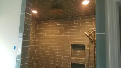 Luxury Bathroom Glass Mosaic by Christopher Painting LLC