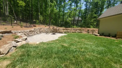 Mountain Rustic Outdoor Living on Signal Mountain — Landscape Design project by Full Circle Land Design, LLC