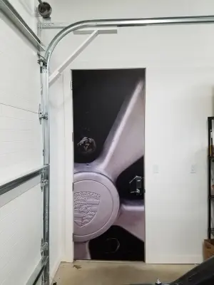 Porsche Collector's Garage and Residence Mural Installations by Abode Couture LLC