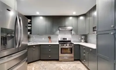 Freshly Painted Kitchen Cabinets — House Painting Services project by Artistry Painting & Decorating LLC