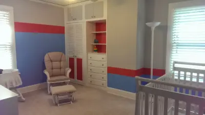 Nursery - Red and Blue (Before and After) by Duff Painting Co