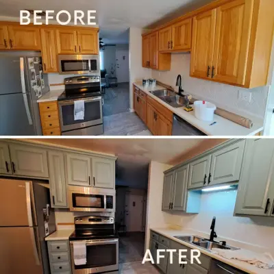 Revamped Kitchen Cabinets — House Painting Services project by Christopher Painting LLC