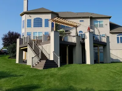 Multi-Level Deck & Pergola — Landscape Design project by GLDesigns in Perkasie