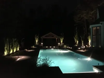 Backyard Pool Retreat — Landscape Design project by Great Oaks Landscape Associates Inc.