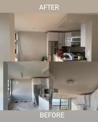 Removal of popcorn ceiling and interior painting in New Jersey — House Painting Services project by New Yorker Painting