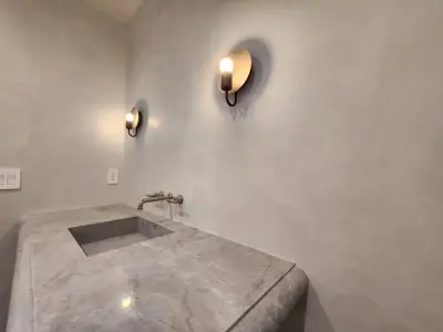 Decorative Plaster for Powder Rooms — House Painting Services project by Trowel Designs