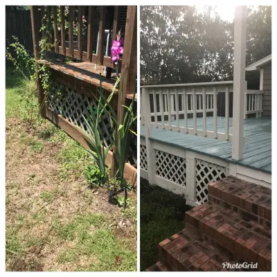 Deck and Front Entrance Restoration — House Painting Services project by Fresh Coat Of Florence SC