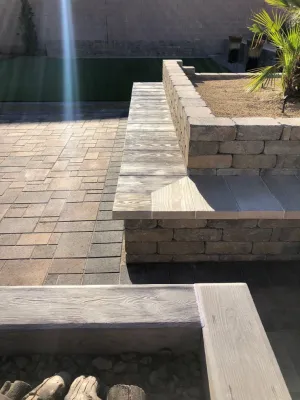 Fire Pit Seating Area by Green Guru Landscaping