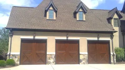 Discolored Garage Doors — House Painting Services project by 360 Painting Gastonia - Rock Hill