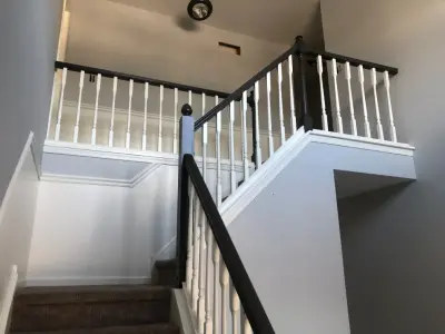 Staircase transformation — House Painting Services project by Hawk Painters