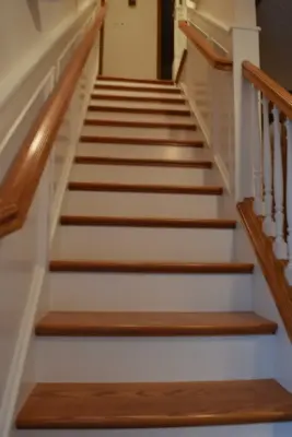 Wainscoted Staircase (Finishing, Refinishing & Painting) — House Painting Services project by Donahue Painting &Refinishing