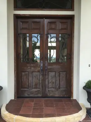 Tuscan-Inspired Entrance Doors — House Painting Services project by Austin's Paint Guys