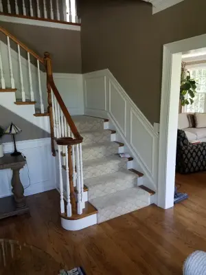 Wainscoting Setup and Painting — House Painting Services project by Custom Colors Painting & Wallpapering, Inc.
