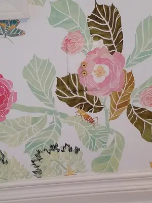 Bedroom Accent Wall Wallpaper Installation by Abode Couture LLC