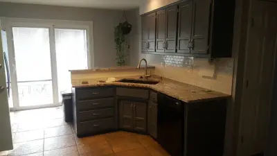 Online Grey Cabinet Refurbishment — House Painting Services project by Christopher Painting LLC