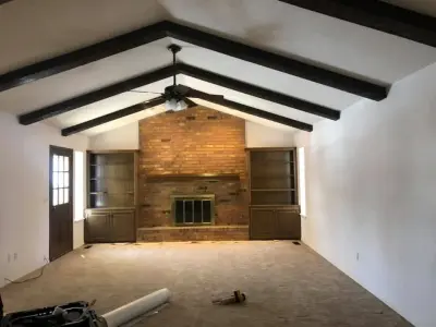Brightly Painted Brick Hearth — House Painting Services project by Masterpiece Painting And Cabinetry LLC