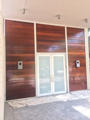 Wood Stain Application and Resealing — House Painting Services project by CertaPro Painters Of North Miami