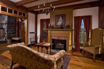 Greek Revival Timber Frame House in Lake Ontario, NY by Davis Frame Company