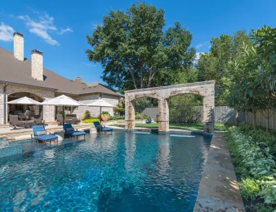 Dallas Pool & Backyard Transformation by Harold Leidner Landscape Architects