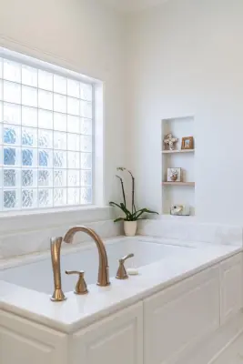 Spacious Master Bathroom by Jackson Construction, Inc.
